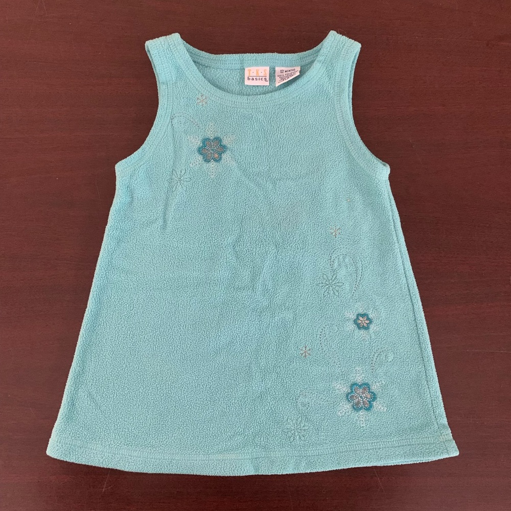 12months sleeveless fleece dress